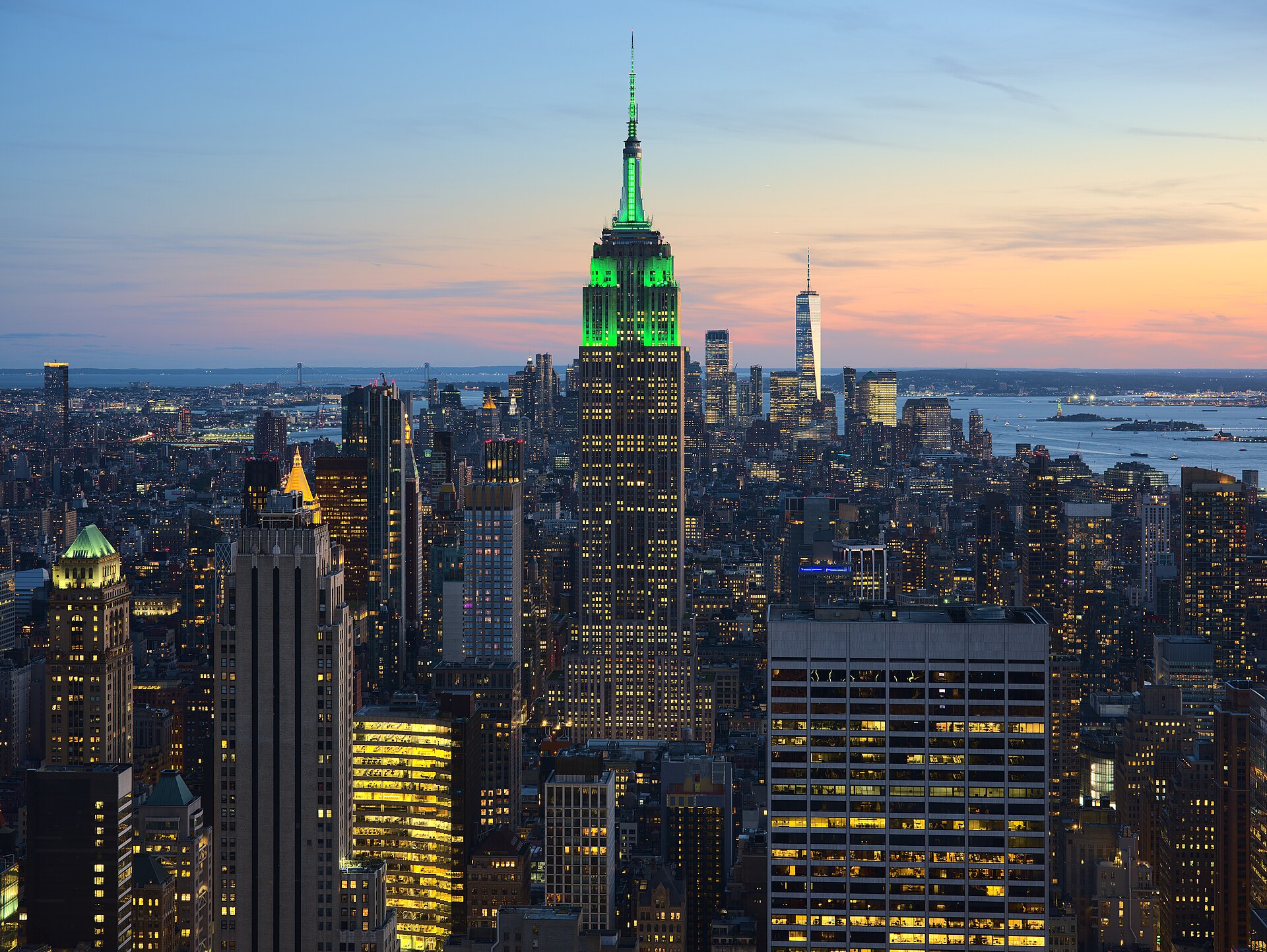 Empire State Building at dusk