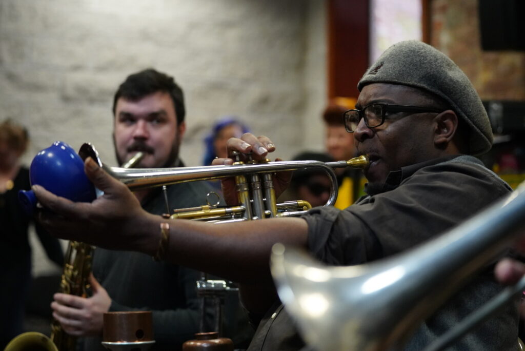 Trumpet Player's Expressive Performance   New Orleans Jazz National Historical Park, 17 December 2022